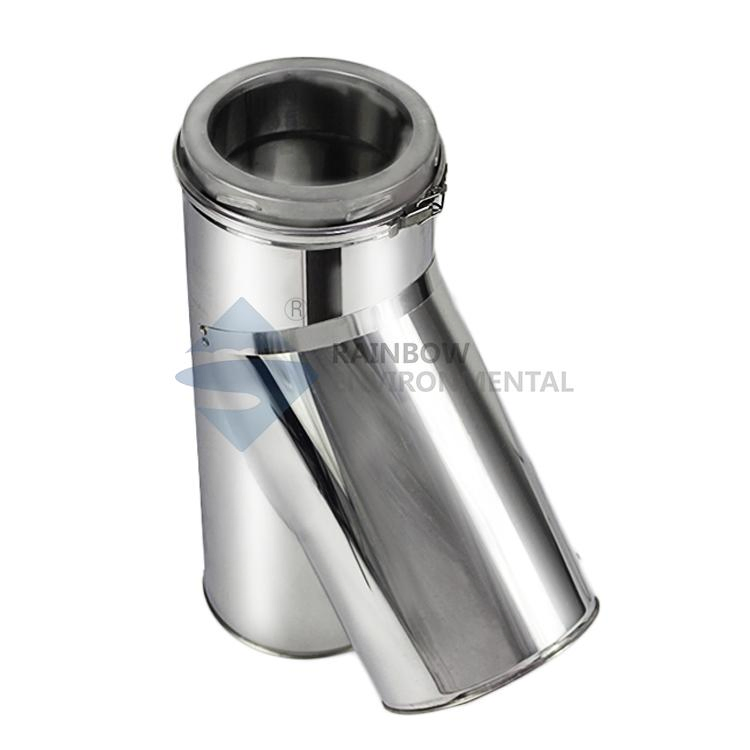 Fireplace Flue Double Wall Stainless Steel Chimney Pipe 135 Degree Tee with Cap