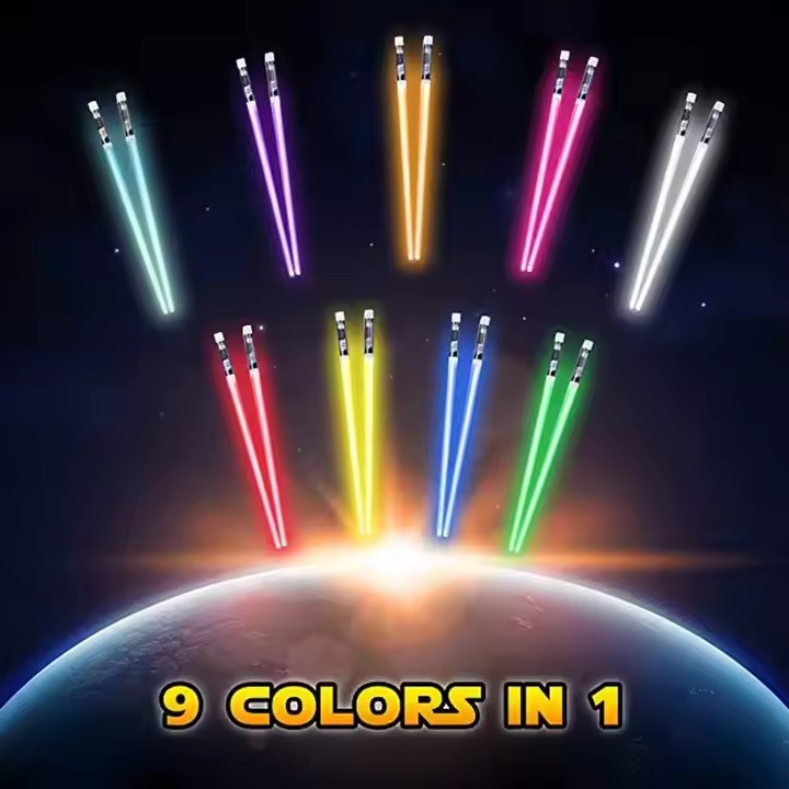 LED Luminous Chopsticks Food-Grade Reusable Kitchen Items for Party Promotional Party Supplies