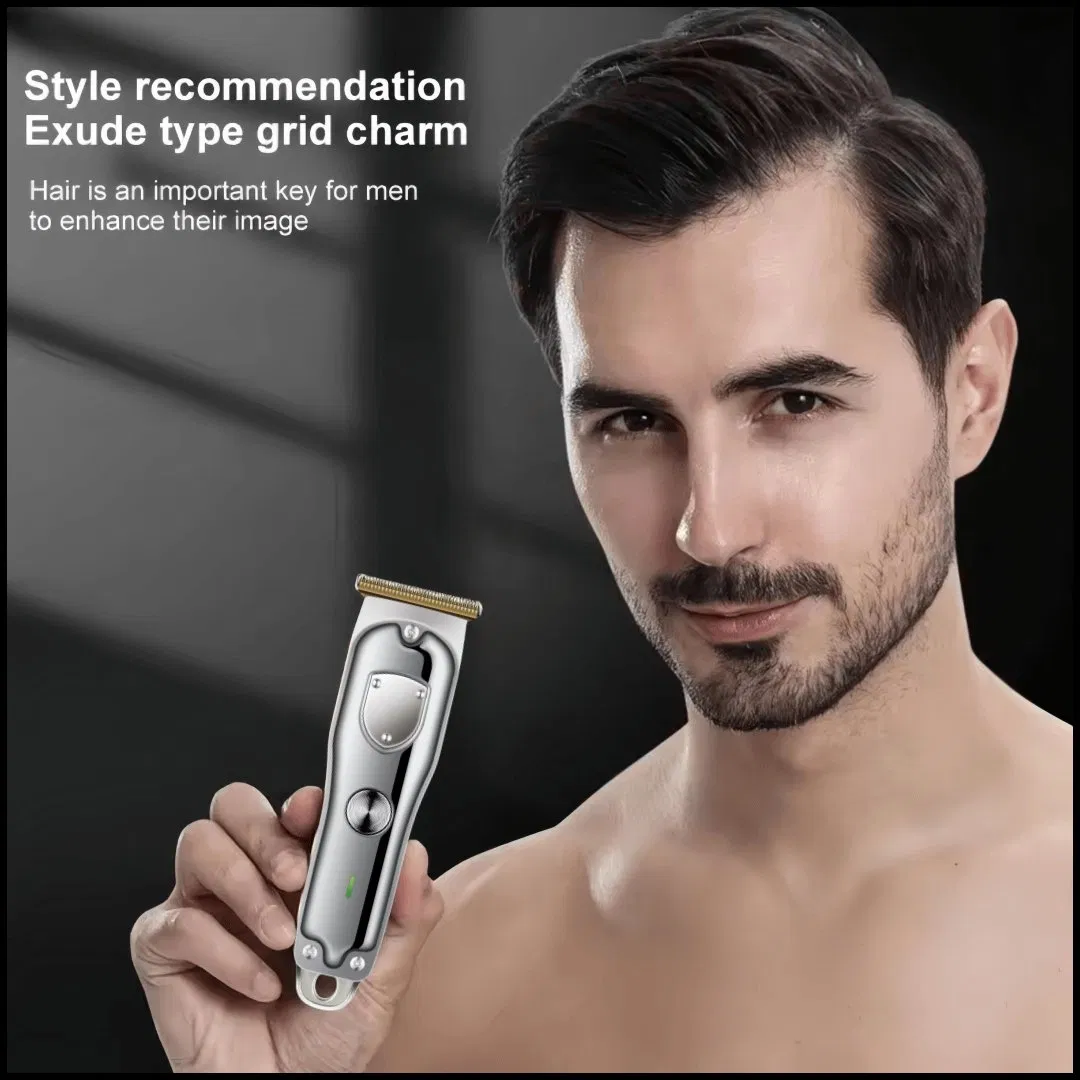 Professional Silver Barber Manufacturer Hair Cut Rechargeable Electric Men Clipper