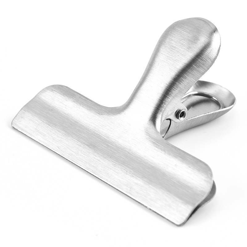 Stainless Steel Closure Clip Document Organizer Ticket Holder Fresh Seal Clip