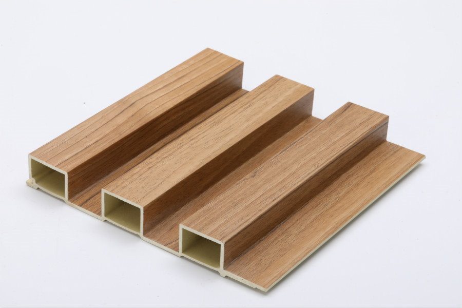 Dividing The House Space with Natural Wooden Pattern WPC Panel for Decoration