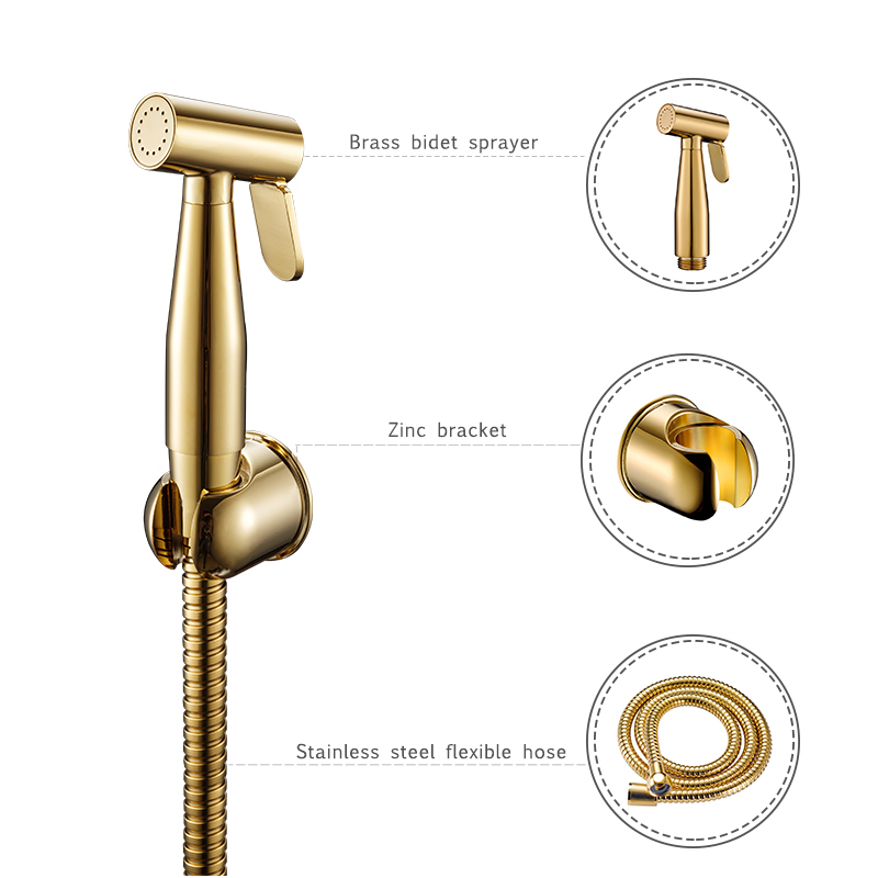 Смеситель для биде с гигиеническим душем, латунь
