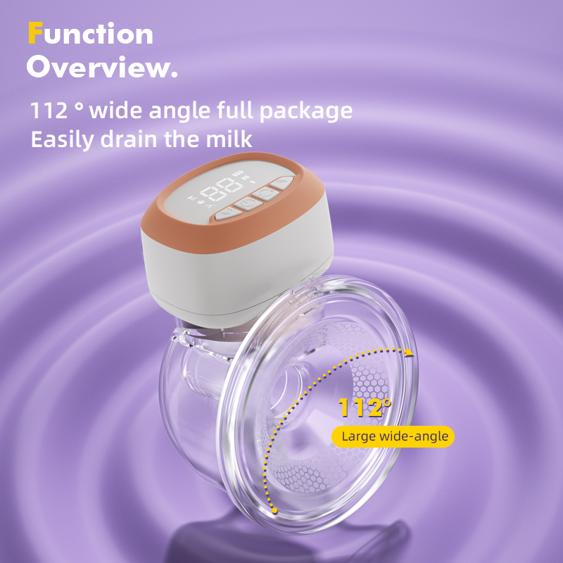 OEM Lectric Breast Pump Hands Free Wearable Portable Breastfeeding Bottles Wireless Hospital Grade Quiet Anti-Leaking with Voice Broadcast Heating 4 Mode 12 L