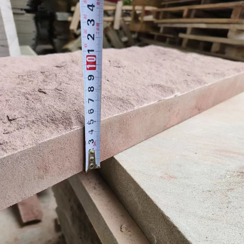 Pink Sandstone Mushroom Face Background Wall Clading Tiles