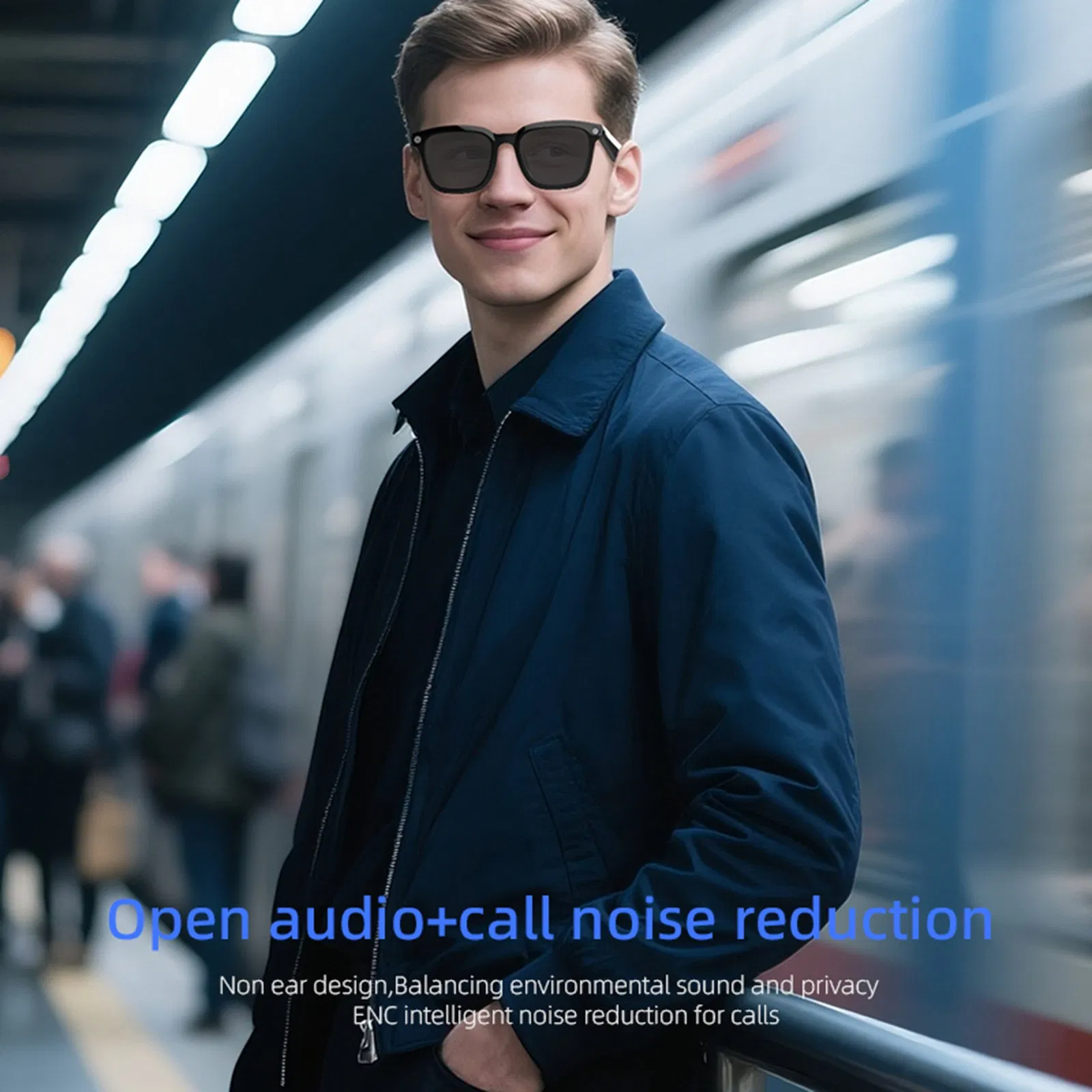 Умные очки AI с камерой 8МП, Bluetooth и голосовым управлением