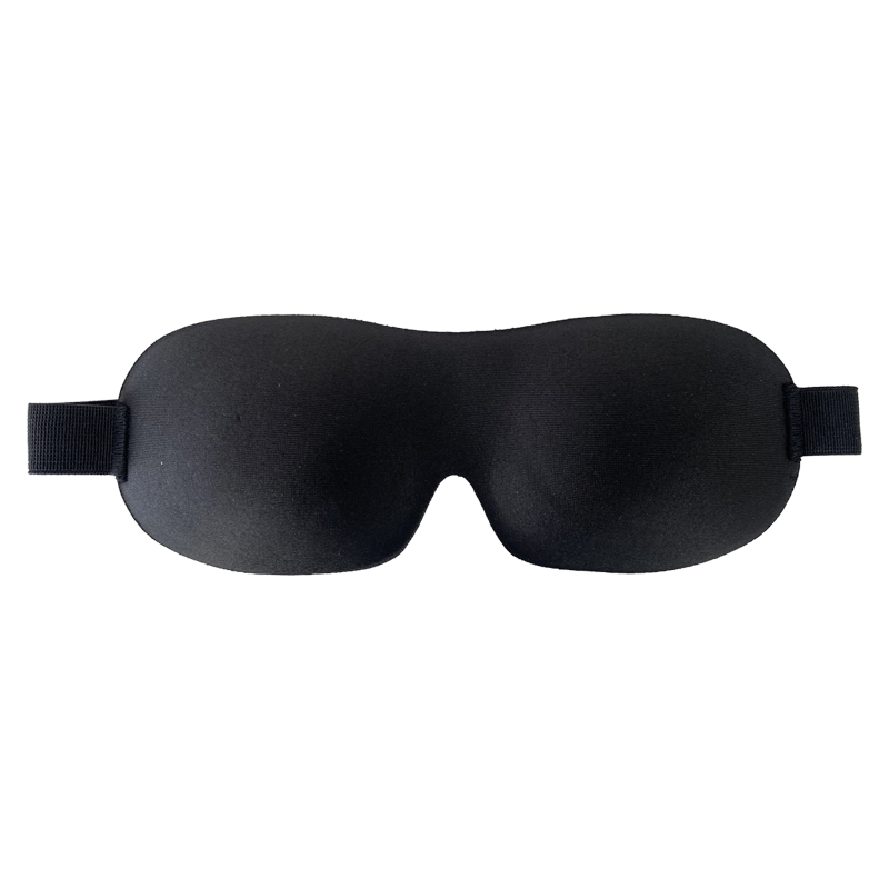 Wholesale Private Label 3D Contour Black Foam Sleep Eye Mask Travel Cotton