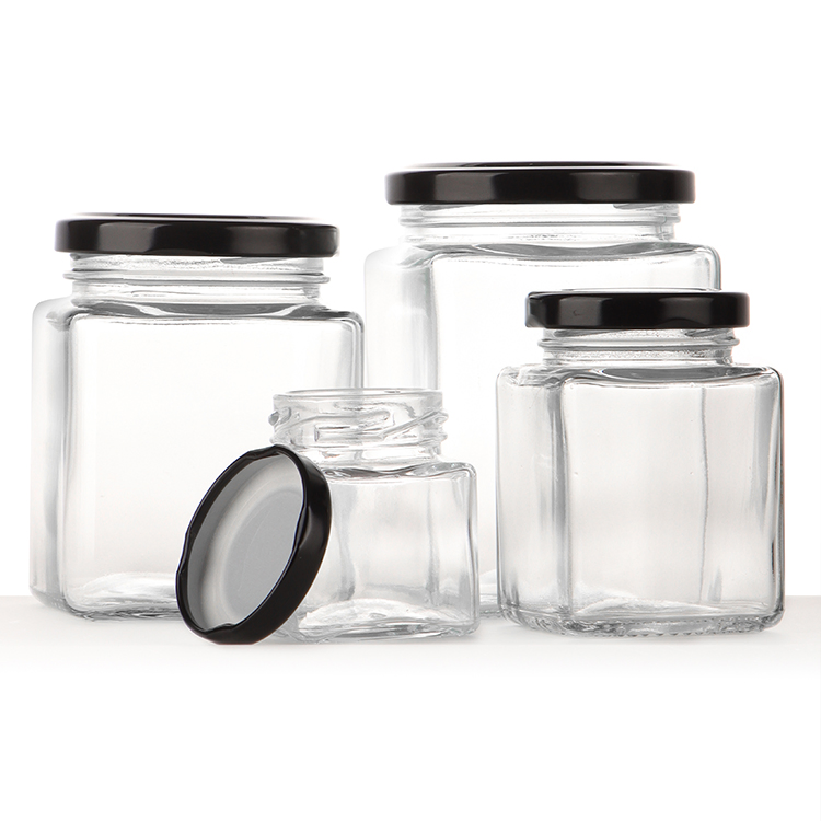 Reuseable 16oz Food Square Glass Jar Pickle Jars with Lid
