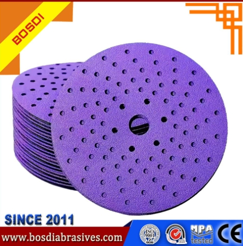 6" Inch Sandpaper Discs Polyester Film Sanding Discs