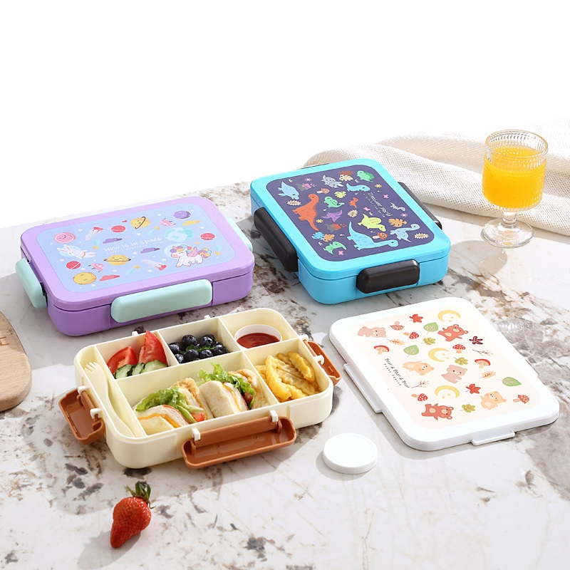 Microwave-Safe Portable Bento Box for Healthy Student Meals