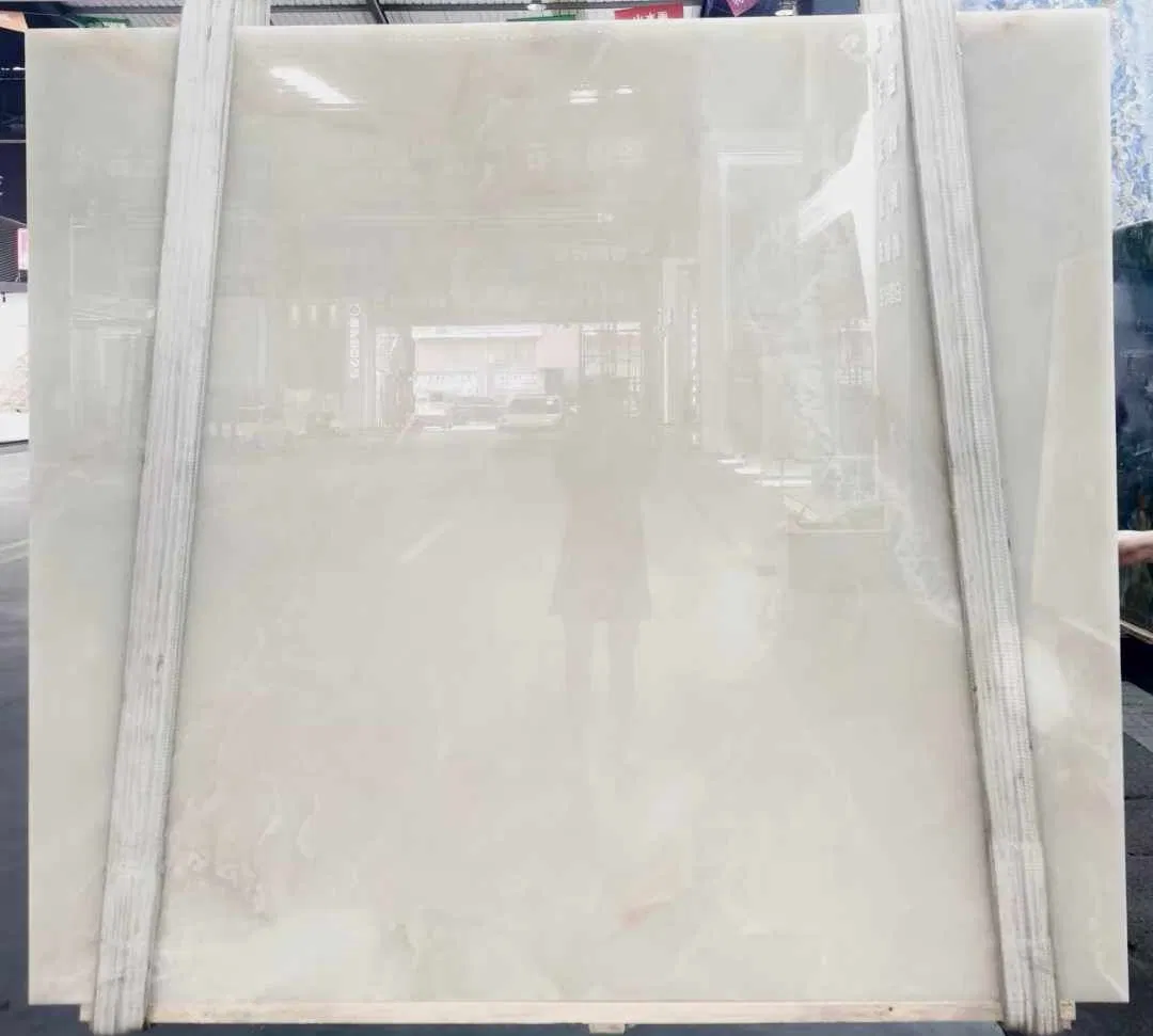 White Onyx Stone Polished Big Slab for Modern Style