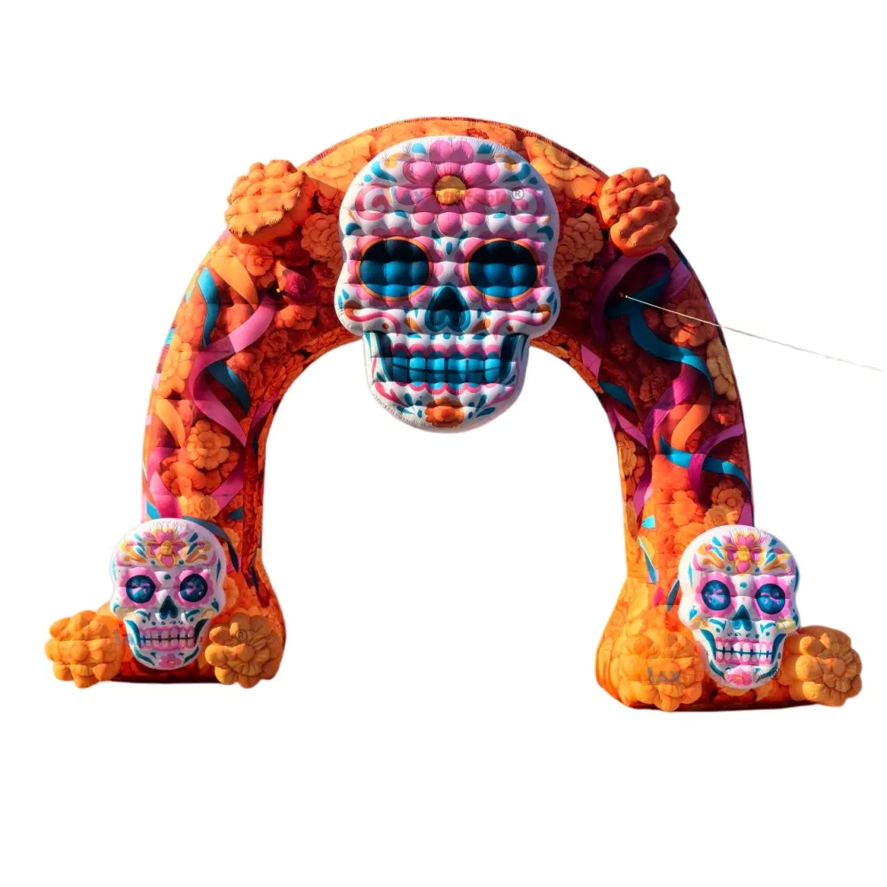 Inflatable Archway Blow up Inflatable Halloween Entrance Scary Skull Arch