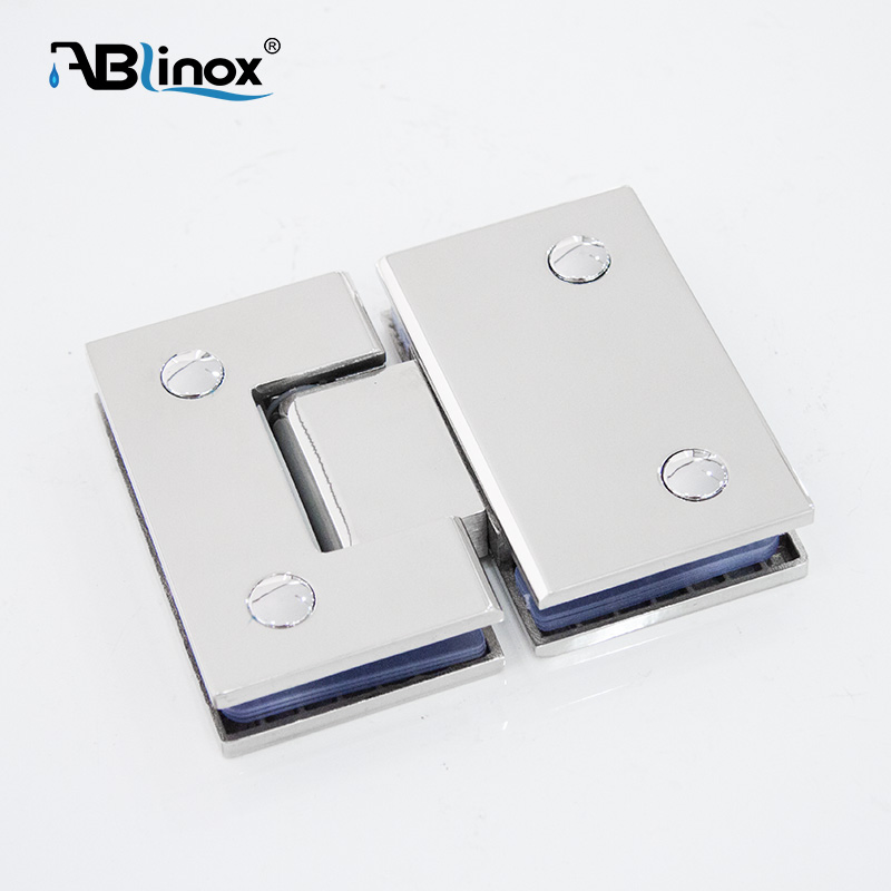 Bathroom Shower Glass Door Hardware Stainless Steel 180 Degree Hinge