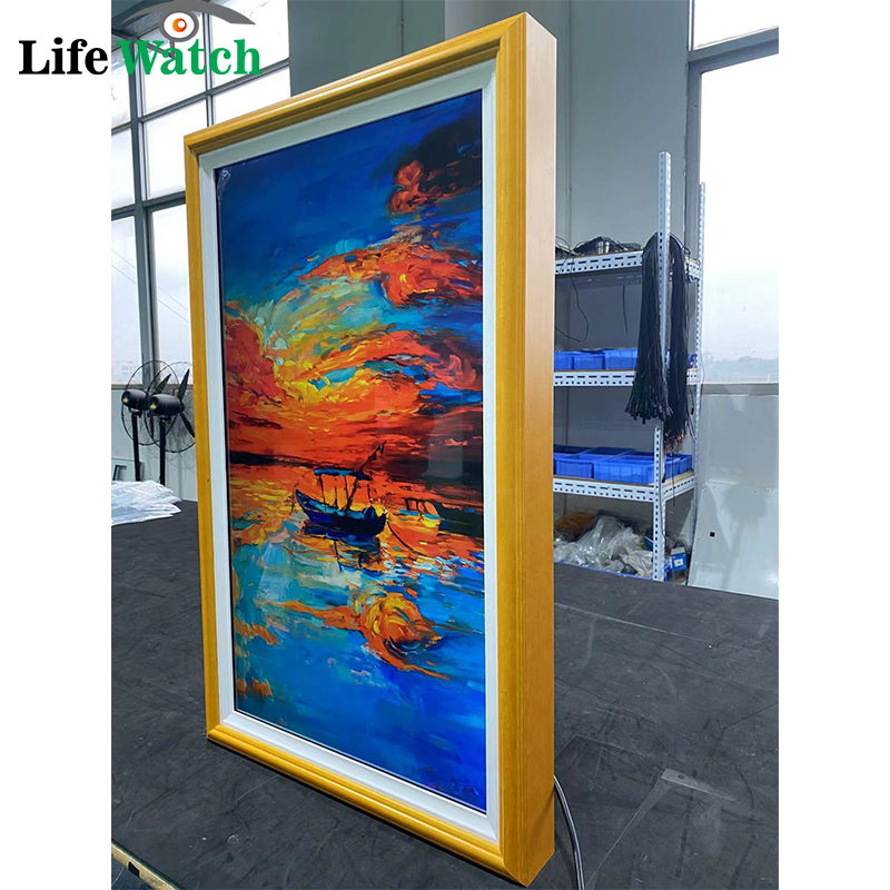 Digital Art Gallery Intelligent HD Display Electronic Album Picture Frame LCD Screen Wooden HD LCD Panel