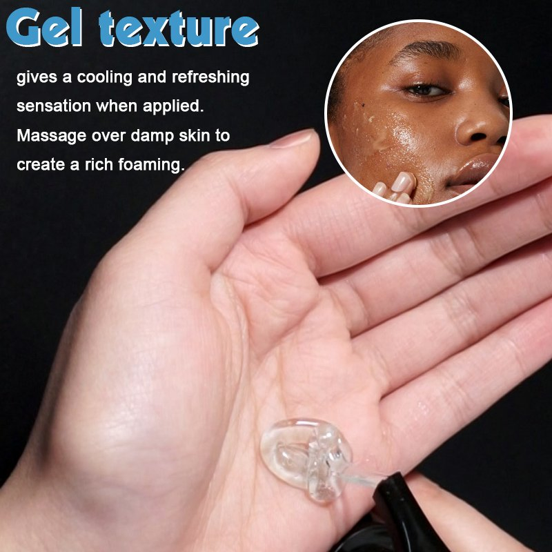 Deep Cleansing Moisturizing Anti Acne Blue Copper Peptide Jelly Facial Cleanser Wash