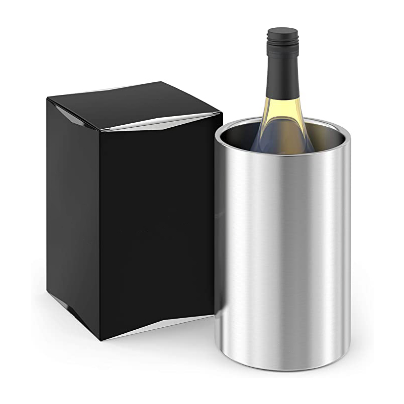 Stainless Steel Insulated Tabletop Wine Chiller for White Wine & Champagne