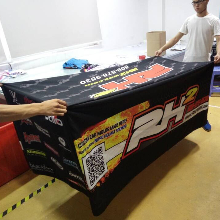 Custom Printed 6 Feet Trade Show Table Cloth Table Cover for Event