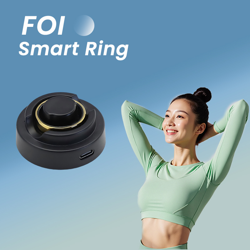 Electronic Technology Gadgets 2023 Wholesale Small Finger Hear Mood Ring with Pressure Smart Ring Muslim Size for Men