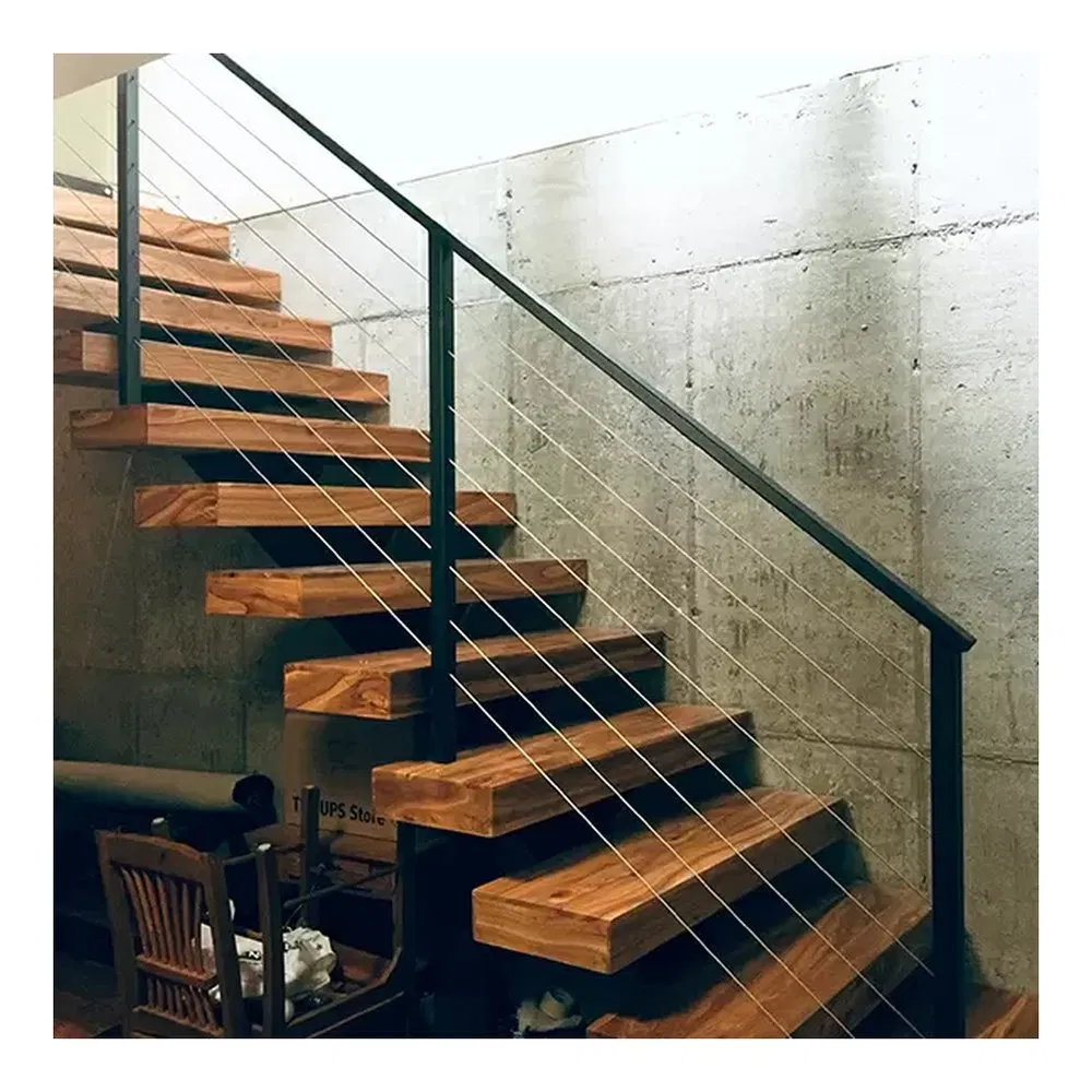 Inside Stair Modern House Residential Steel Straight Stairs