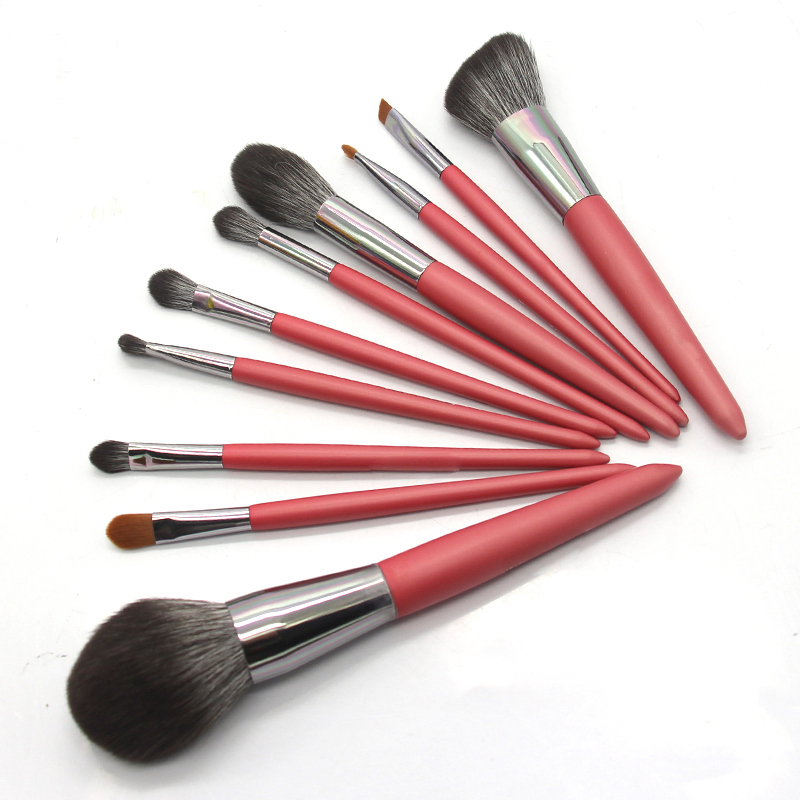 Makeup Brushes Private Label 12 Piece Synthetic Hair Wooden Handle Cosmetic Brushes Set with Bag