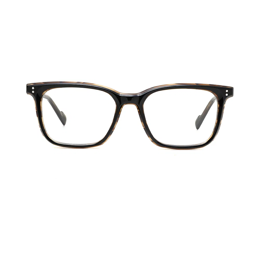 Timeless Slim Rectangle Acetate Optical Frames for Professional Business Style