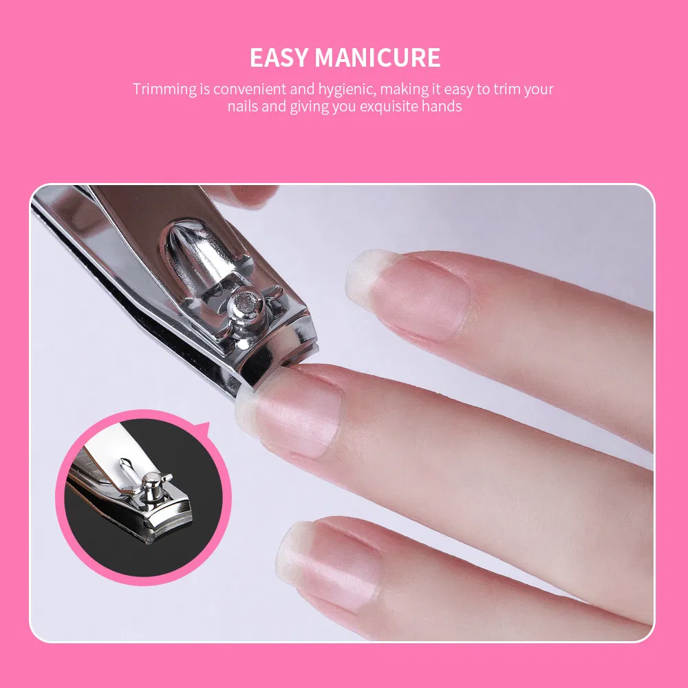 Stainless Steel Large Foldable Fingernail Toenail Nail Clipper with Metal Nails File Cutter