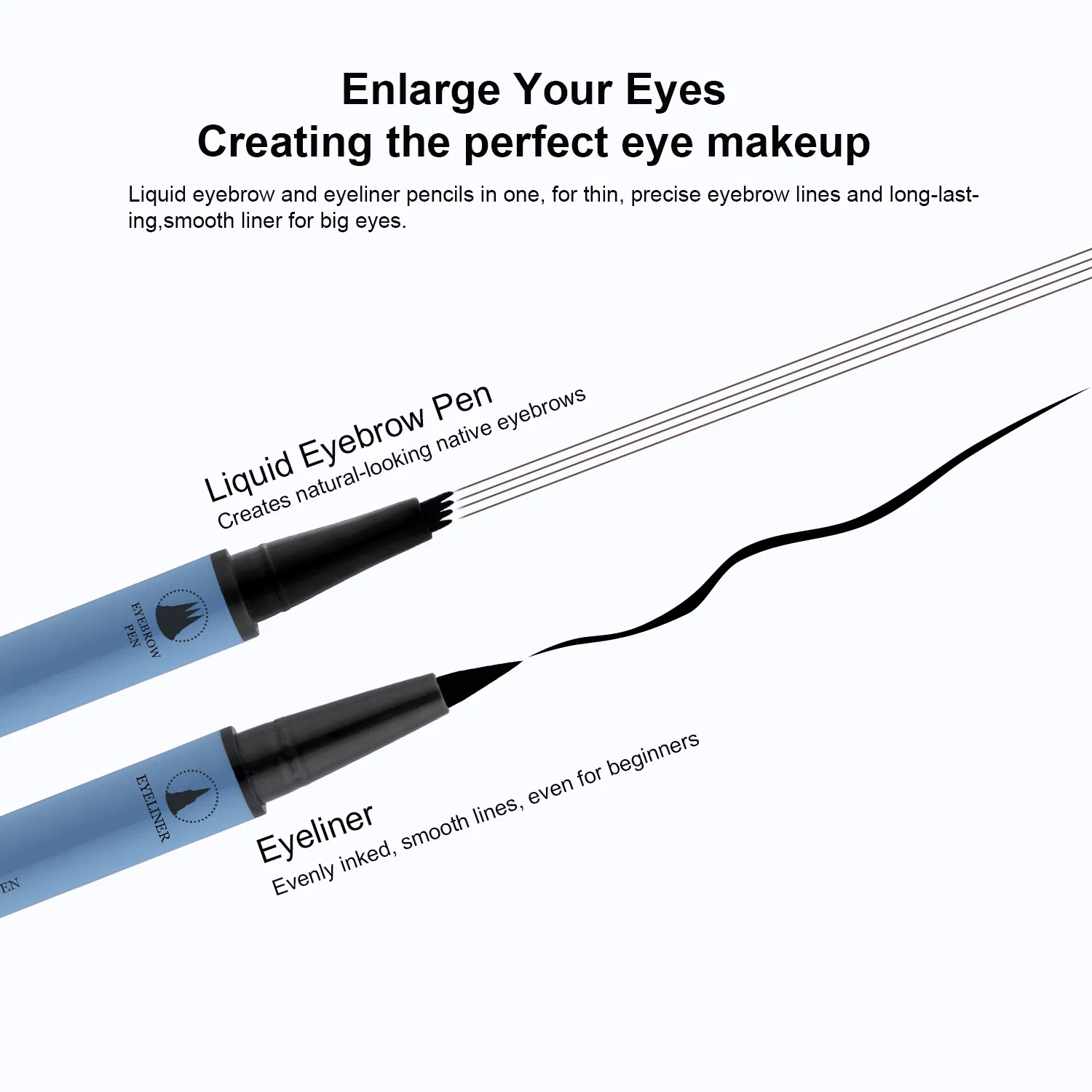 Customization Waterproof Smudge Proof Long Lasting Liquid Eyebrow Pencil Eyeliner Wholesale Cosmetics