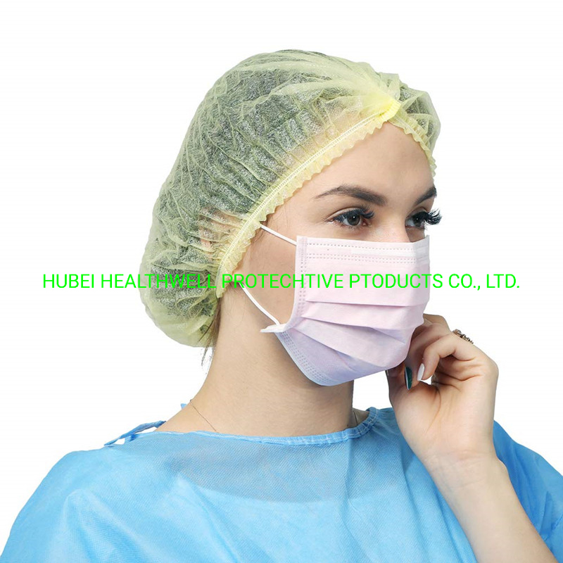 100 Disposable Bouffant Caps - 21" Non Woven Hair Net Made with Spun-Bonded Polypropylene - Breathable Hair Net Head Cover