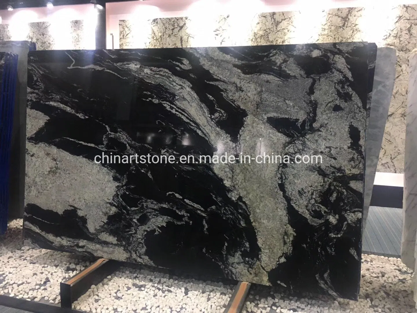 Brazil Cosmic Black Quartzite Slab for Tile and Countertop