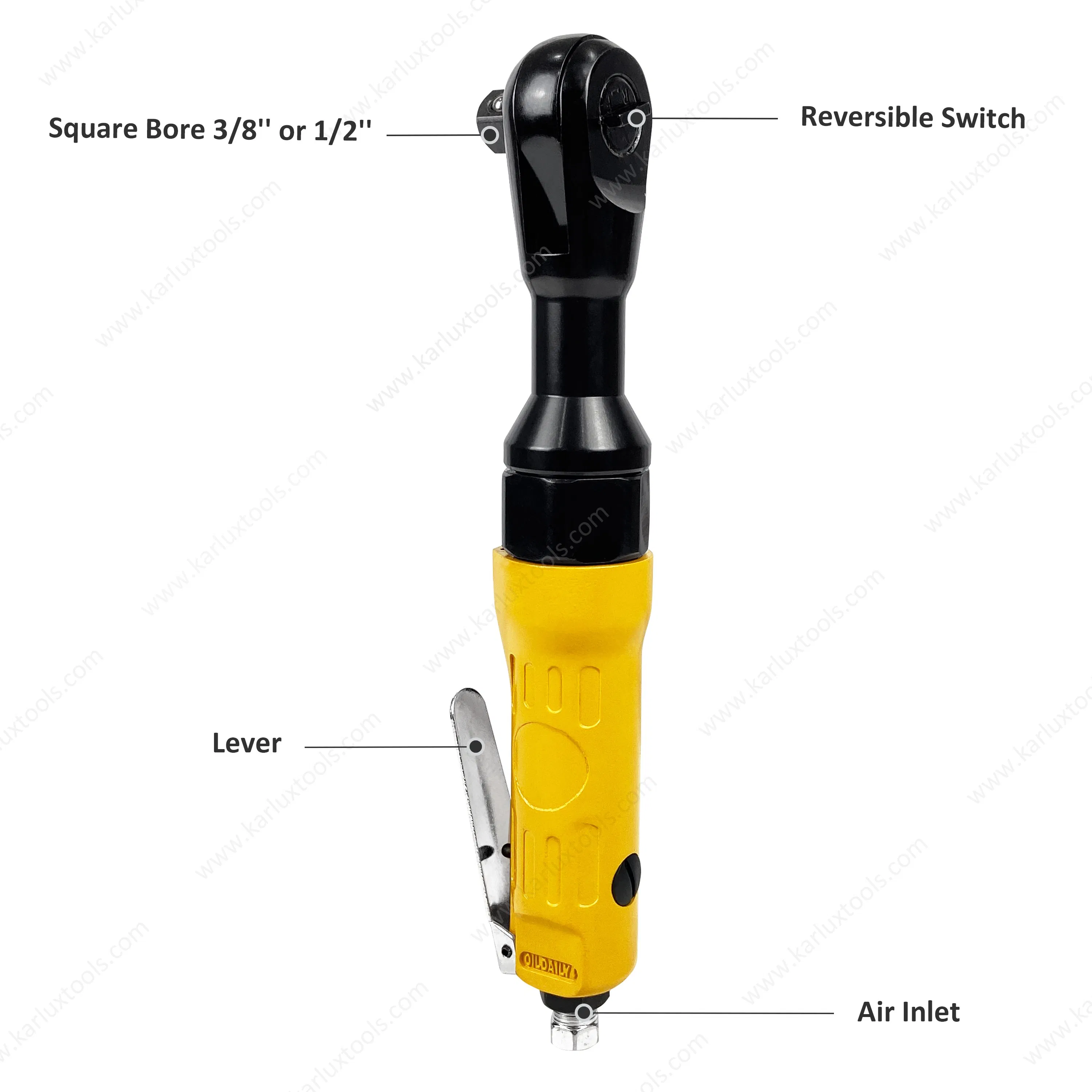 160rpm Square Size 1/2'' (3/8'') Max Torque 88n. M Pneumatic Wrench Air Ratchet Adjustable Torque Wrench
