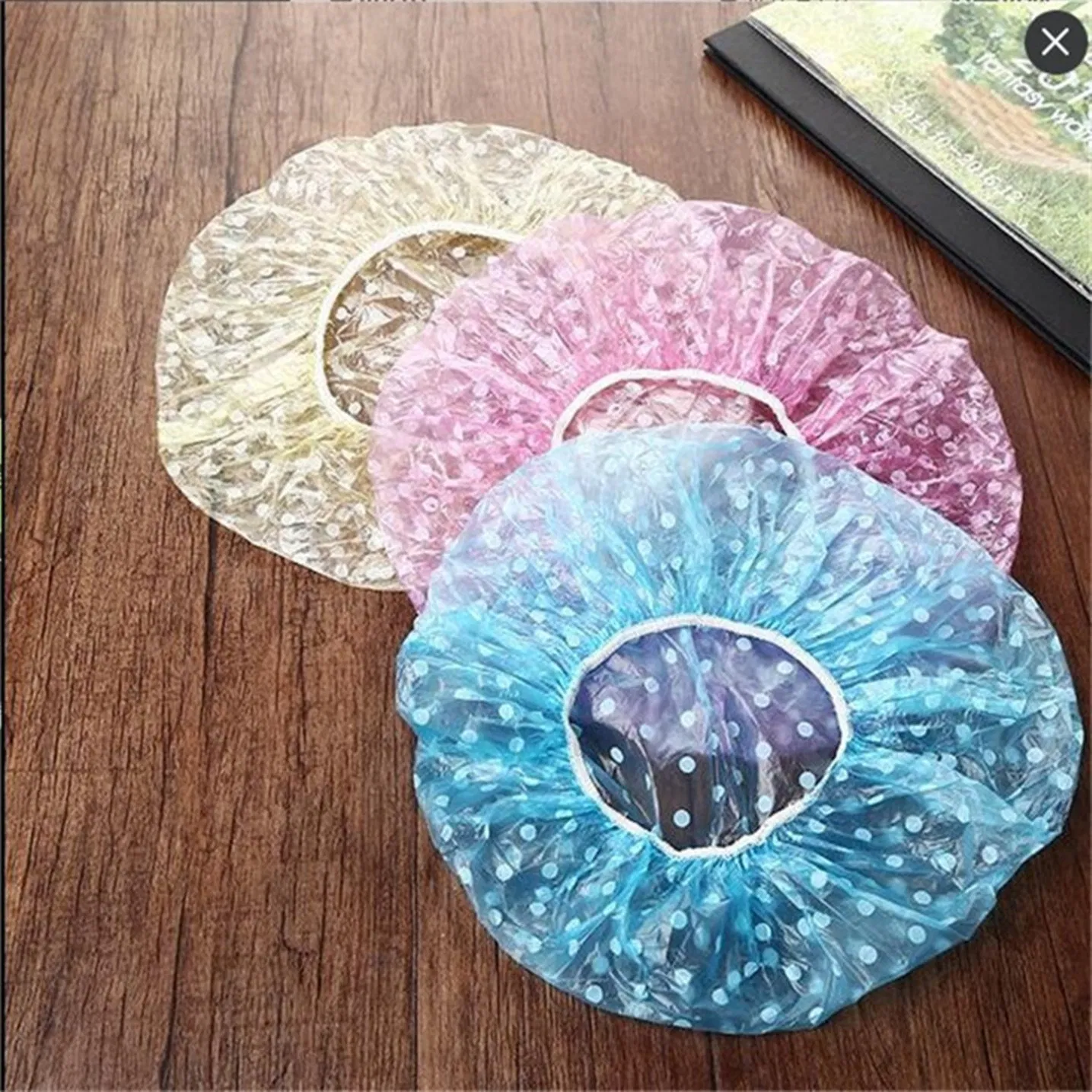 Custom Satin Fashion Water Proof Night Shower Bath Cap