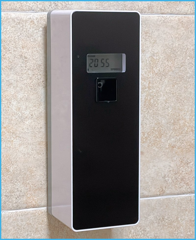 New Design Stainless-Steel Front Panel Bathroom Automatic Perfume Fragrance Dispenser Wall Mounted Air Freshener Dispenser