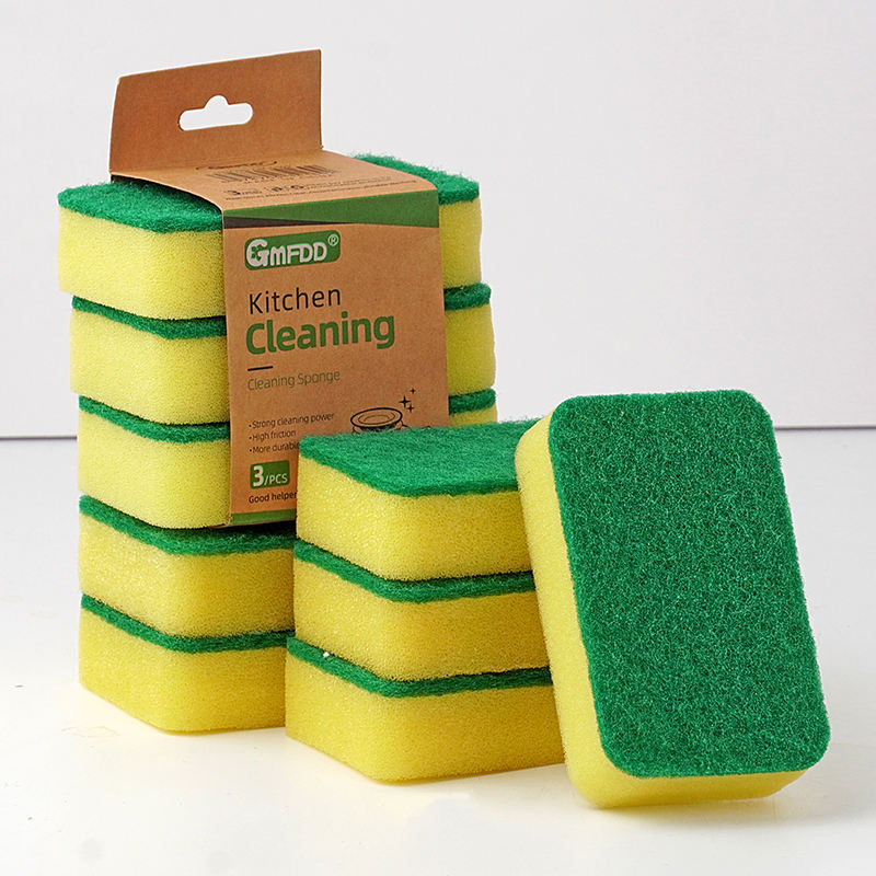 Dishes Pans Scrubbing Sponges Kitchen Cleaning Sponge Scrubber Polyurethane Foam Scrub Abrasive Scouring Pad