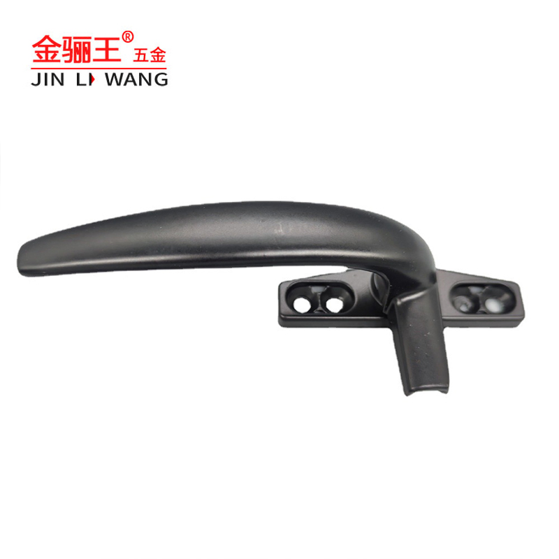 Factory Direct Interior Door and Window Hardware Accessories Sliding Window Pull 7 Shape Power Coated Black Aluminium Alloy Casement Window Handle