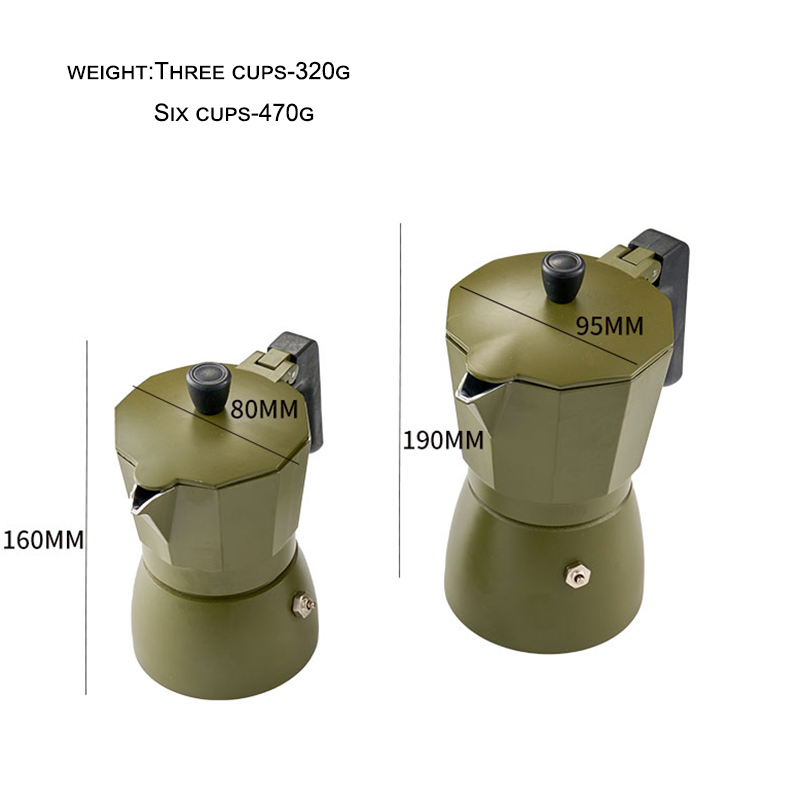 New Arrival Stovetop Espresso Italian Coffee Maker Moka Pot 6 Cups Coffee Make