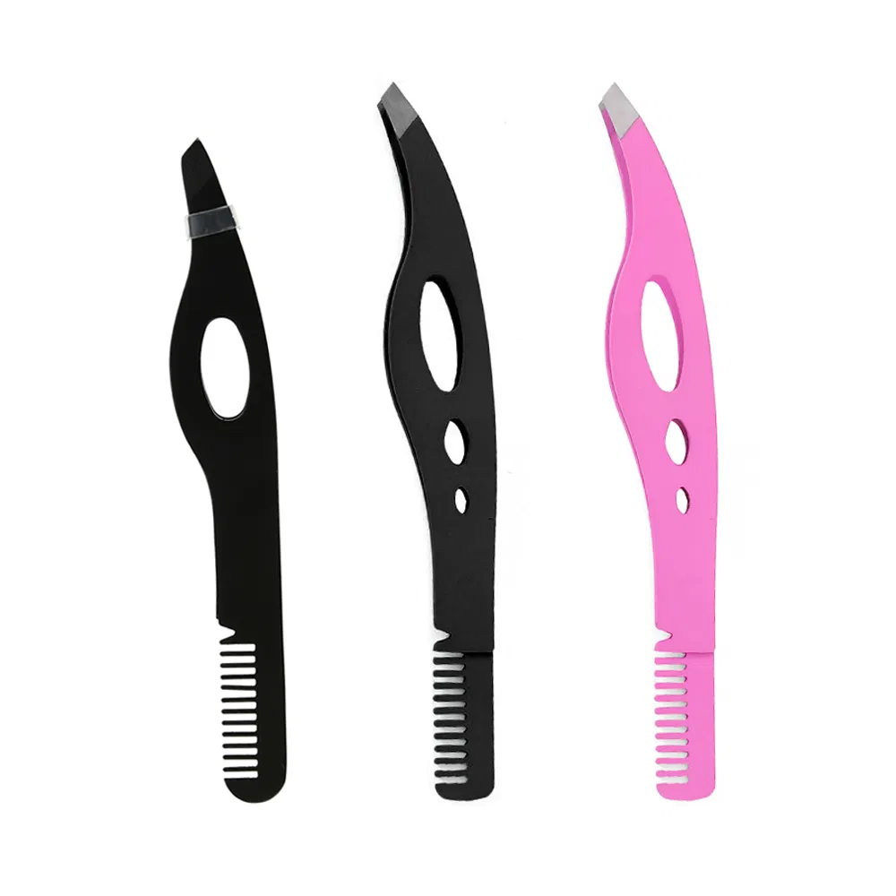 Beauty Makeup Tweezers for Eyelash Extension False Lash Applicator Eyebrow Tweezers