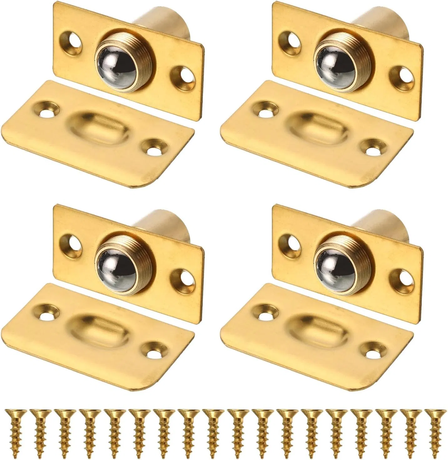 Mdmd-Gd Brass Adjustable Ball Catch, Gold Finish