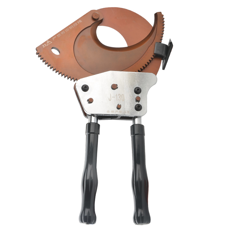 J-130 Manual Retractable Ratchet Cutter Scissors for Copper Aluminum Armored Cable