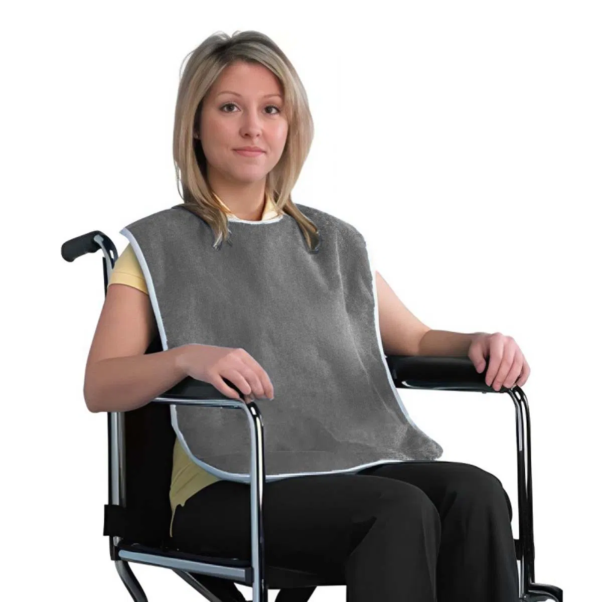 Adult Bib, Elderly Rehabilitation, Microfiber, Non-Waterproof, Thickened, Washable Magic Bib
