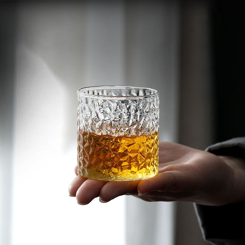 70ml Transparent Pattern Wine Glass Cup Tea Cup Drinking Glass