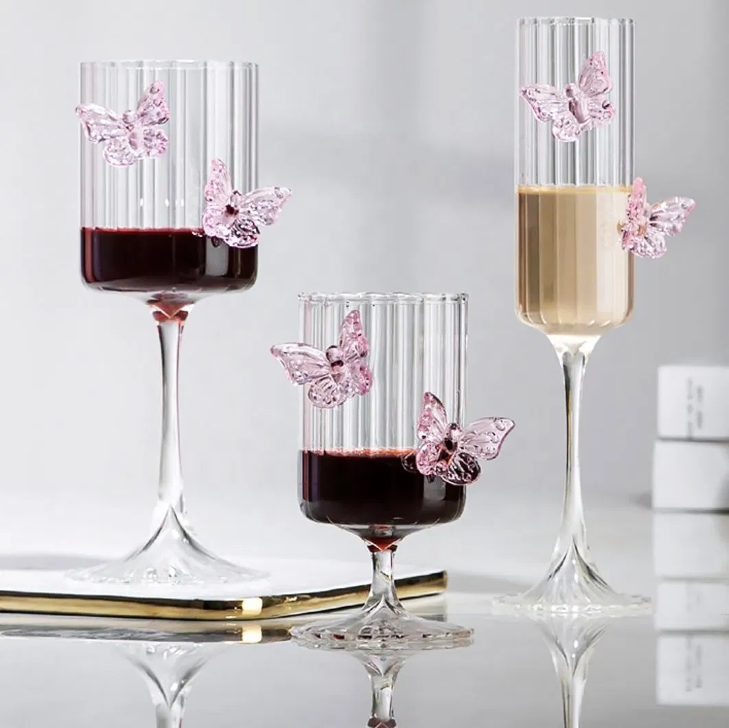 Бокал для вина с бабочкой, вертикальный, 360 мл