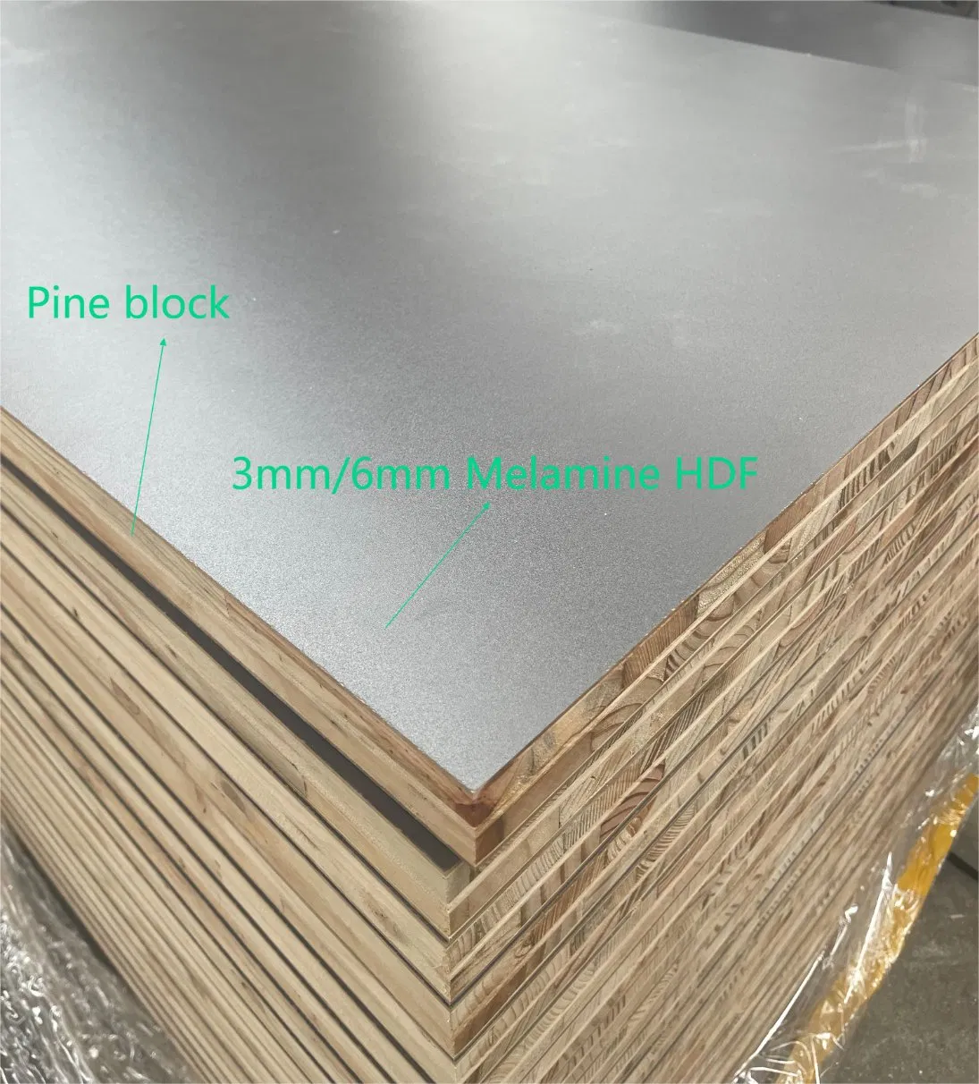 42mm Melamine MDF Lamianted Pine Blockboard Both Sides for the door