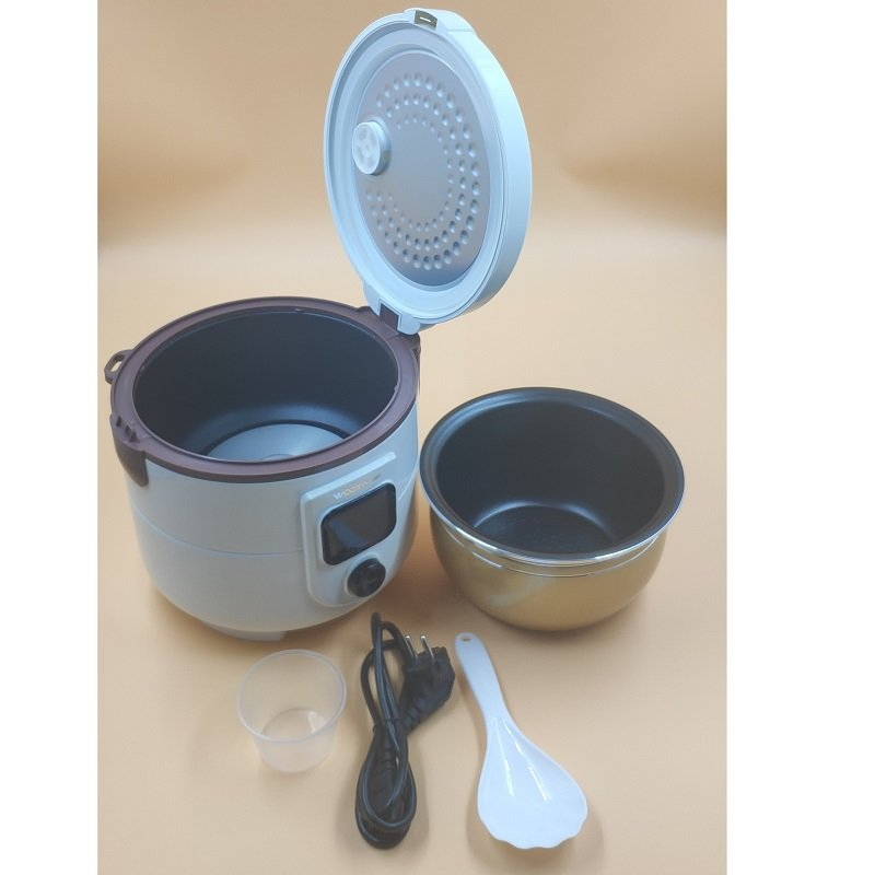 Hinged Locking Lid Electric Rice Cooker and Steamer for Perfectly Cooking