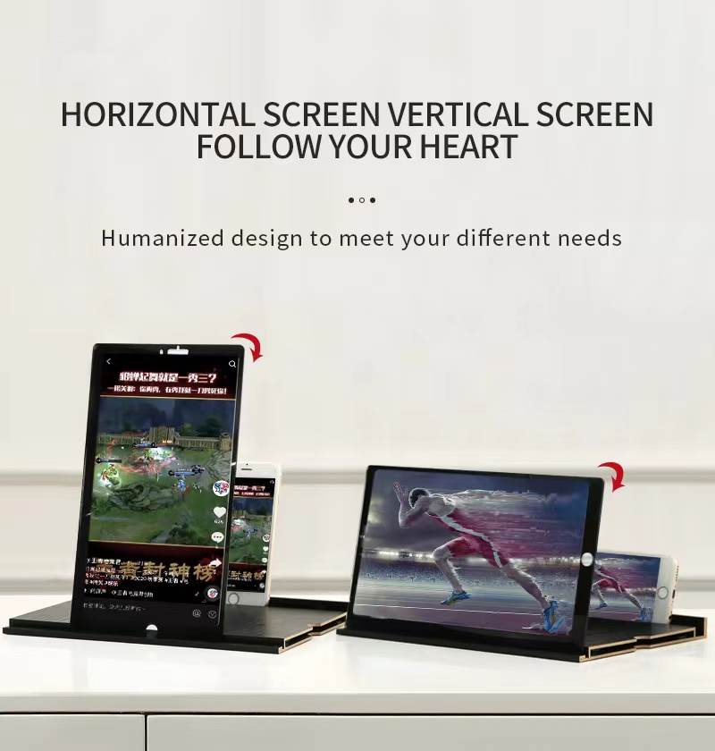 High Definition Universal Mobile Glass Video Phone Portable HD Screen Magnifier Amplifier HD