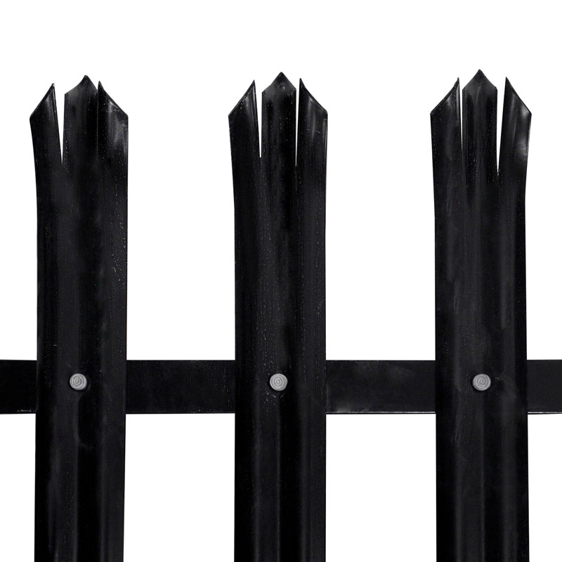 Powder Coated 2.4m High 'w' Section Palisade Security Fencing