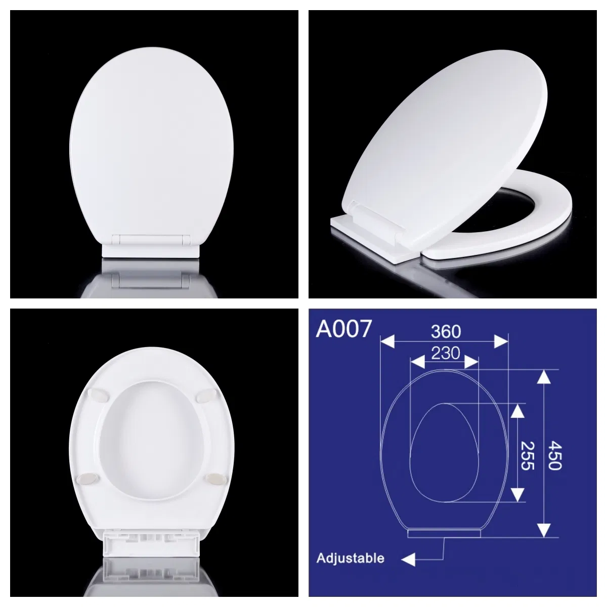 High Quality Low Price Universal Bathroom Accessories Soft Close PP Toilet Seat