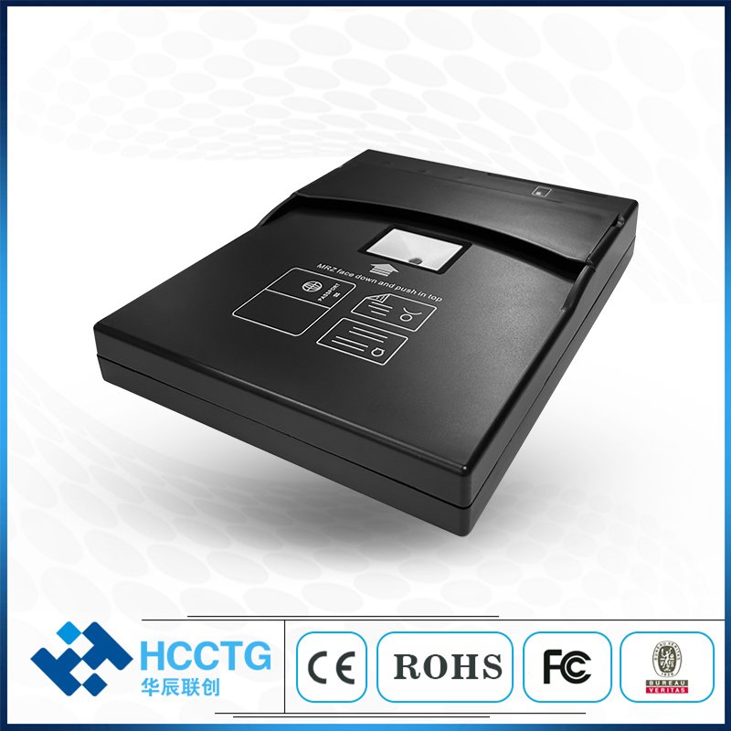 Icao 9303 Desktop and Embedded Mrz Ocr Passport Reader Suports Contact Contacltess Card and Qr Code (PPR100 Plus-QR)