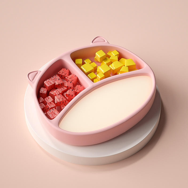 Fun Cartoon Suction Cup Plate for Kids' Mealtime Adventures