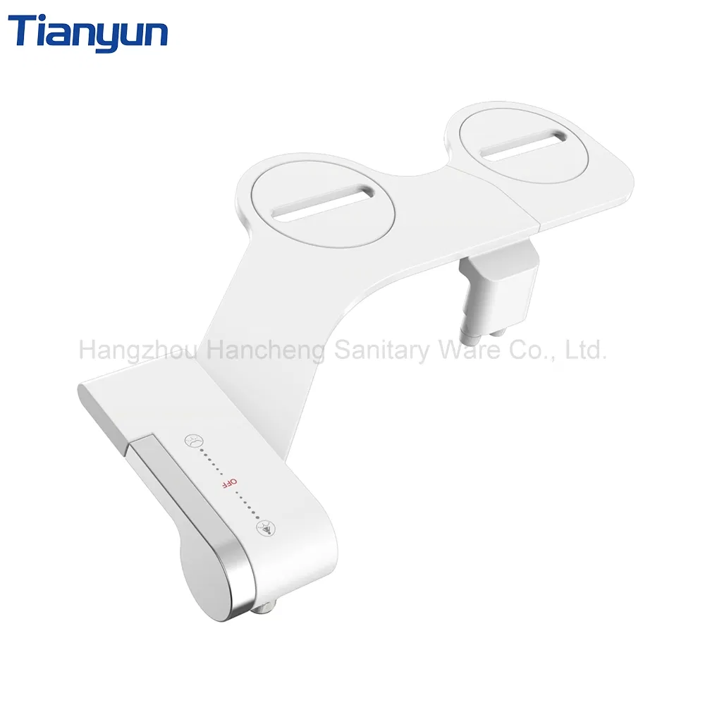 Manual Ultra-Thin Toilet Seat Bidet Modern Design Floor-Mounted Non-Electric Two Nozzle Bidet Attachment