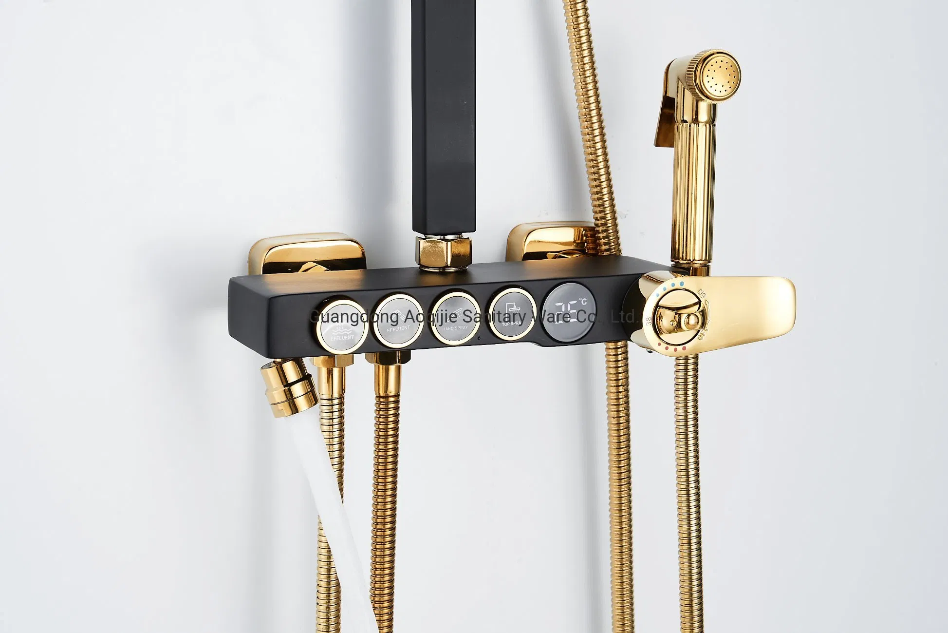 Golden Mixer Panel Bathroom Accessories Shower Set
