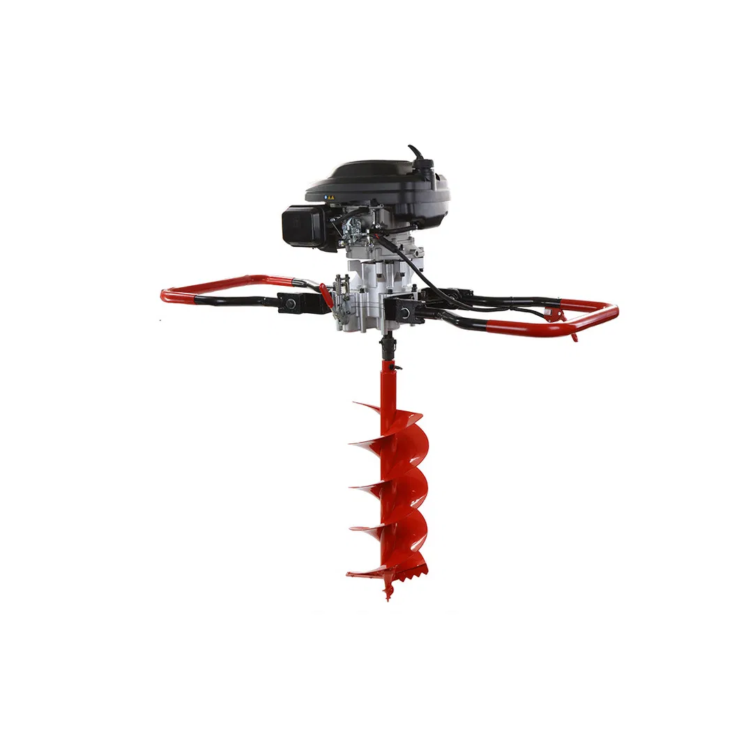 3.5kw Gasoline Power Earth Auger 196 Cc Two Men 4 Stroke Post Hole Digger Digging Machine Extra Drill Bit 600mm Extension Rod